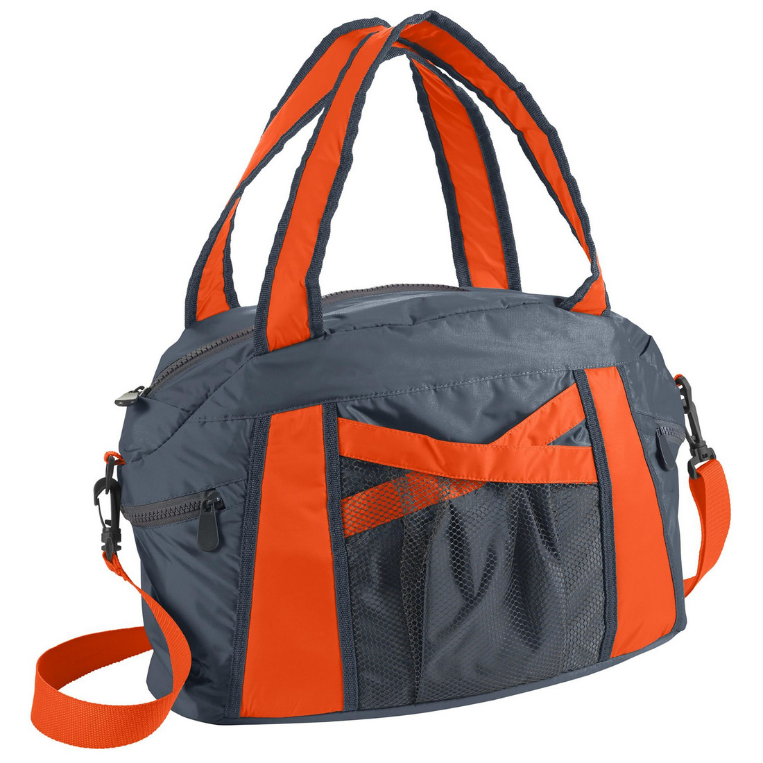 Picture of Augusta 1145A-Graphite- Orange-ALL Cruise Duffle Bags &#44; Graphite & Orange - One Size Fits All