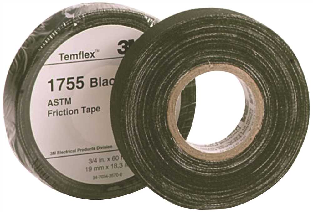 Picture of 3M 80611604283 3M Temflex Cotton Friction Tape  1755  3/4 In. X 20 Yd.  Black