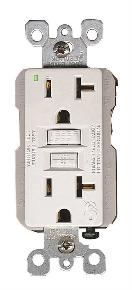 Leviton Gfnt2-W Leviton Smartlockpro 2-Pole Residential Grade Duplex Gfci Receptacle With Led  White  Nema 5-20R  125 Volts  20 Amps