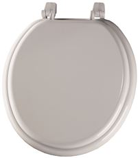 Picture of Bemis TY-0366922 Bemis Toilet Seat Round Front with Cover Wood&#44; White