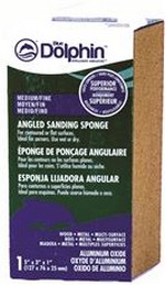 1030938 Blue Dolphin Dual Angle Sanding Sponge, Medium & Fine, Carded