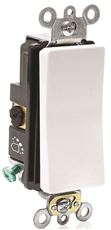 Leviton 3552901 Decora protective Treated Specification Grade Switch with 3-Way Self-Grounding, White - 120-277 V - 20 amp