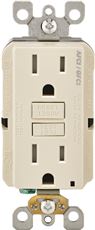 Leviton 3571259 Smartlockpro 2-Pole Tamper-Resistant Duplex AFCI & GFCI Receptacle with Nema 5-15R, Light Almond - 125 V - 15 amp