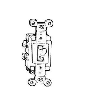 CS315V 15A 3-Way Toggle Switch, Ivory