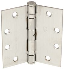 4.5 in. Full Mort Ball Bearing Temp Hinge, Dull Chrome - Pack of 3