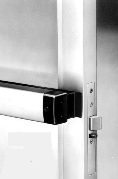 8400 Series Mortise Exit Device with Stile Glass Doors