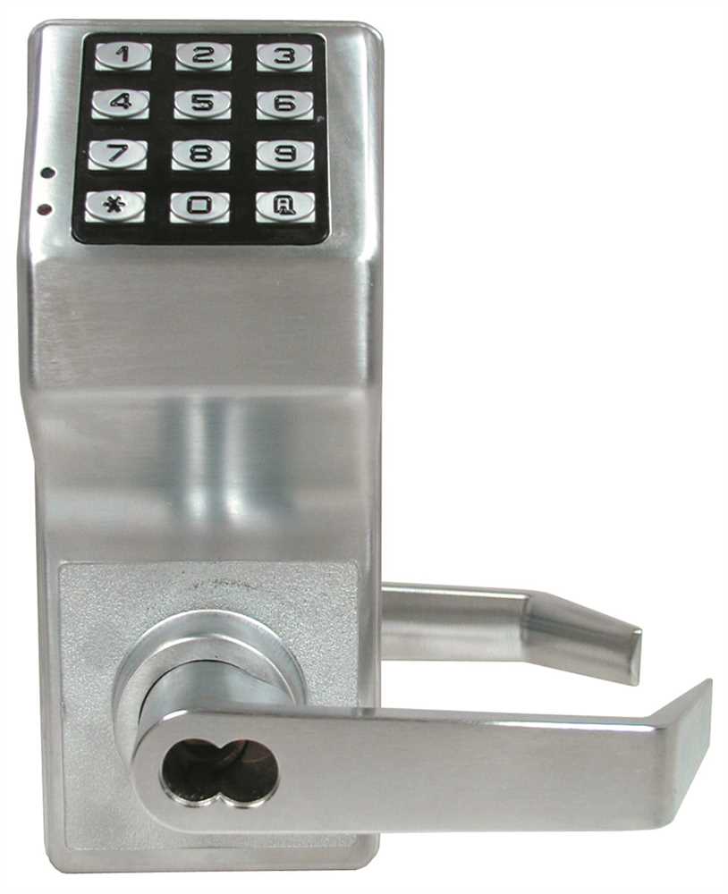 Trilogy Electronic Digital Lever Lock with Interchangeable Core for Corbin Prep Satin Chrome Finish