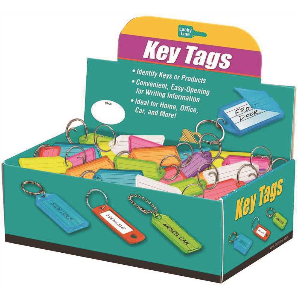 Picture of Lucky Line Products 12300 Colored Key Tag with Tang Ring
