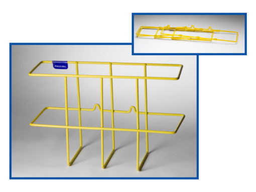 Picture of Rackem Racks 3004 Collapsible 3-Ring Binder Rack - Yellow - 8.25 x 13.25 x 4.25 in.