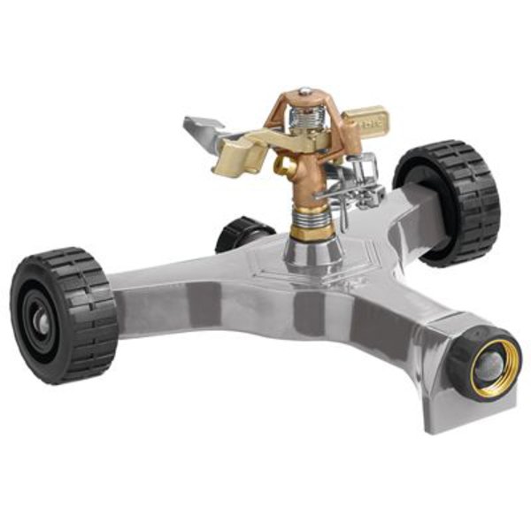 56186N Brass Impact Sprinkler with Wheel Base