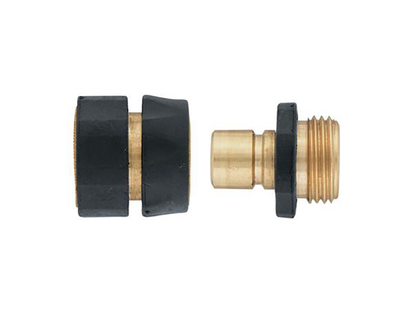 58285N Brass Quick Connect Set with Shut-Off