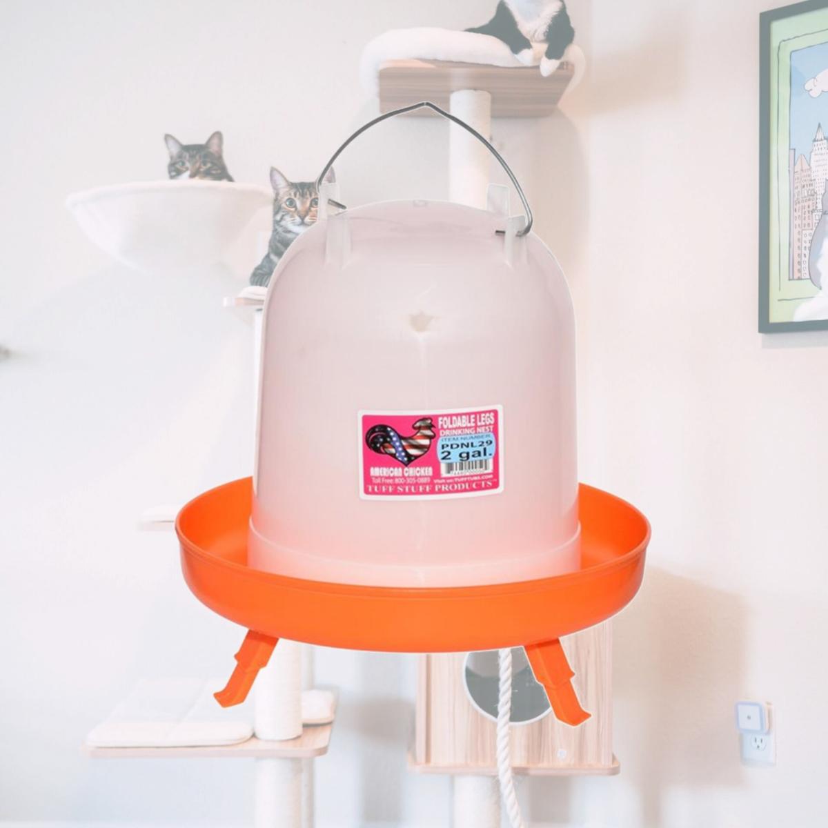 Picture of Tuff Stuff Products 458105046 2.1 gal PDNL29 Poultry Drinker Nest with Foldable Legs