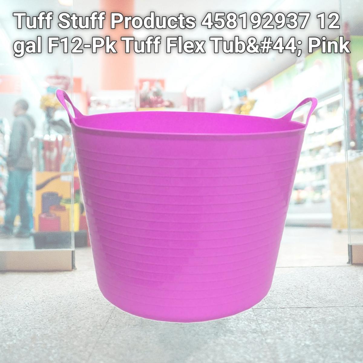Picture of Tuff Stuff Products 458192937 12 gal F12-Pk Tuff Flex Tub&#44; Pink
