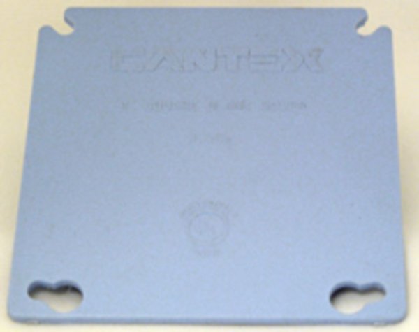 Picture of Cantex Industries 45552007 EZXKLR 4 in. PVC 2 Gang Square Blank Cover
