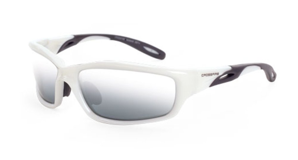 893728238 Silver Mirror & Pearl Wht Infinity-Crossfire Safety Glasses