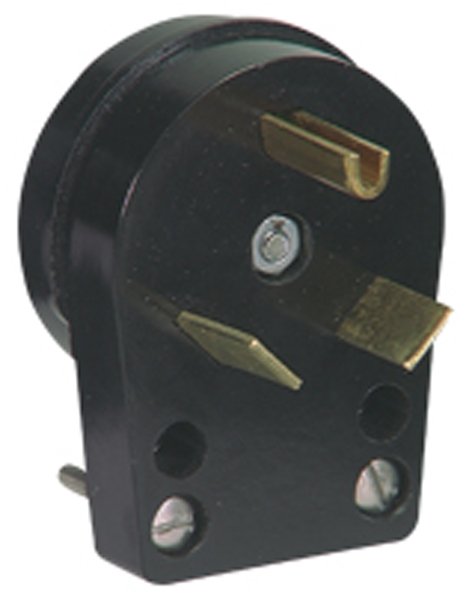 Picture of Cooper Wiring Devices 393711247 83-BOX 30A 125V Travel Trailer Plug, Black
