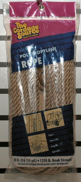 Picture of The Cordage Source 184010254 361TP 0.25 x 100 ft. Twisted Poly Rope&#44; Tan