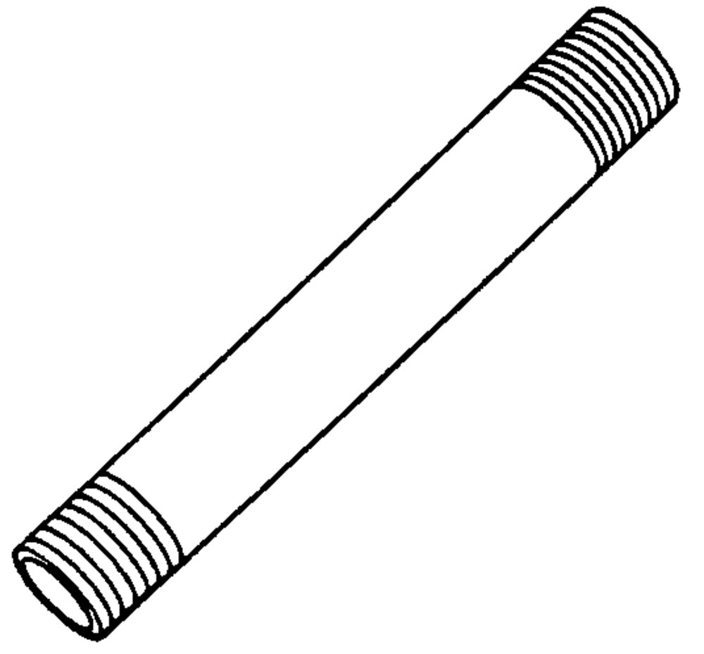 0.5 x 4.5 in. Galvanized Import Steel Pipe Nipple