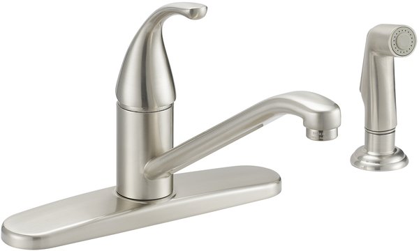 Picture of LDR Industries 180478463 015 12405SS Single Handle Kitchen Faucet with Spray, Stainless Steel
