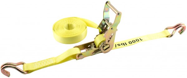 01316 1 in. x 15 ft. 2000 lbs Ratchet Tie Down Strap - Yellow