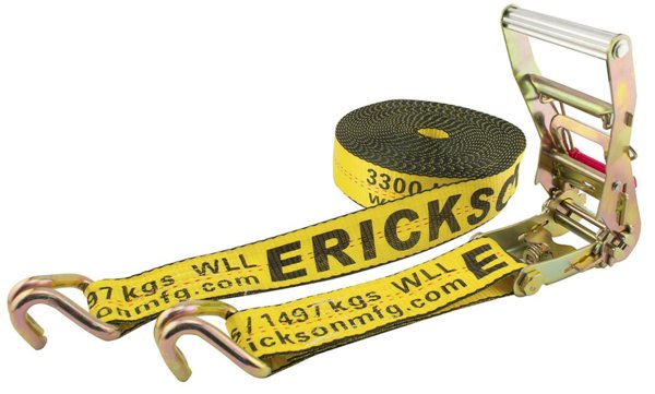 Erickson Long-Handle Ratchet with Double J-Hooks and Web Clamp - 2' x 40'