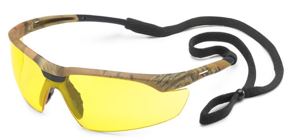 Picture of Gateway Safety 280328881 Camo & Amber Anti Fog Conqueror Safety Glasses with Retainer