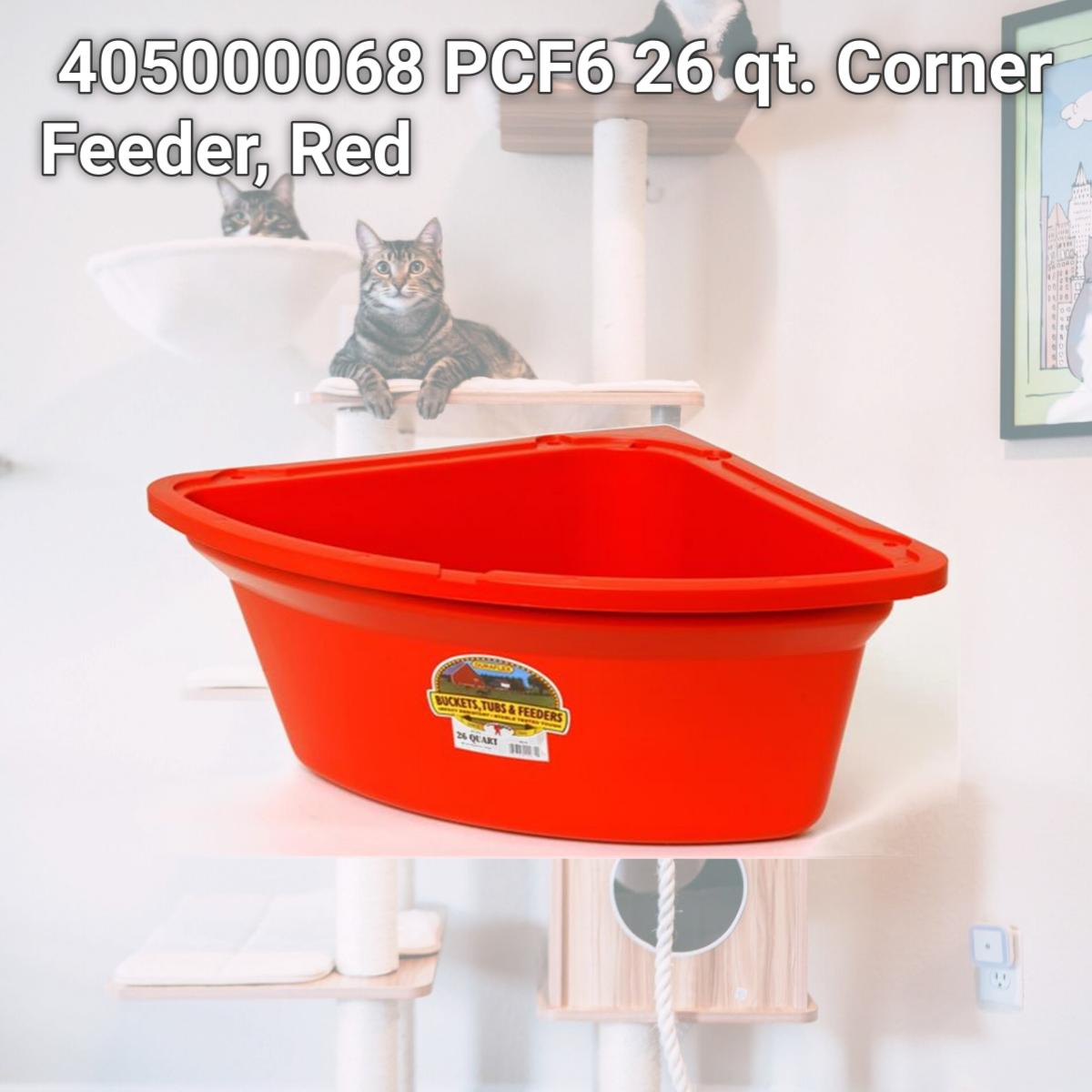 Picture of Miller Manufacturing 405000068 PCF6 26 qt. Corner Feeder, Red