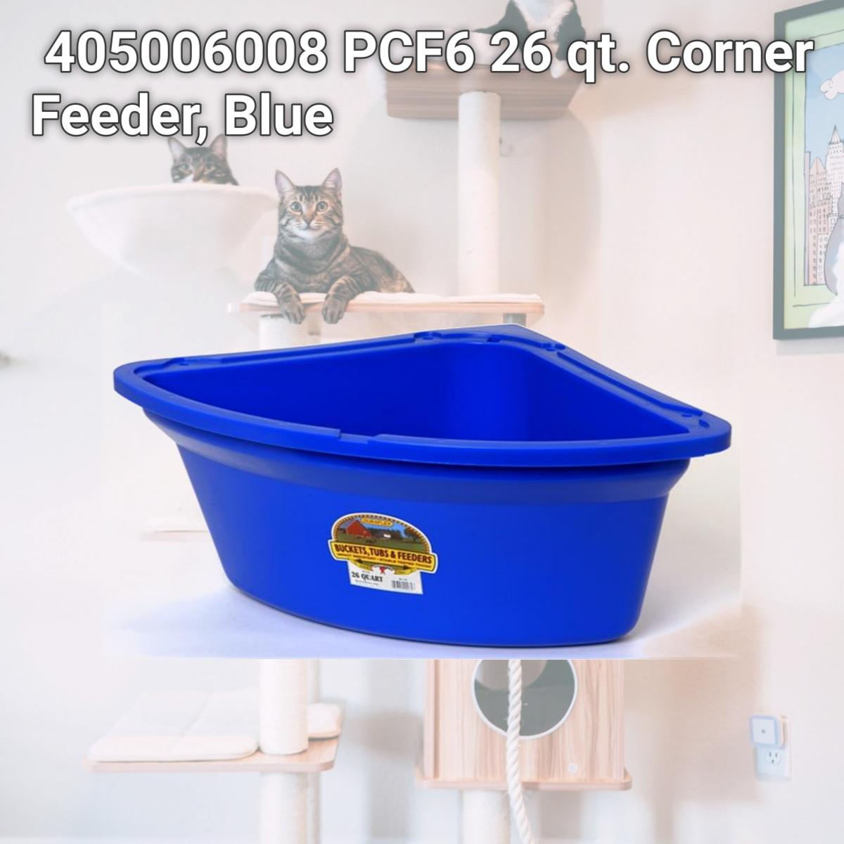 Picture of Miller Manufacturing 405006008 PCF6 26 qt. Corner Feeder, Blue