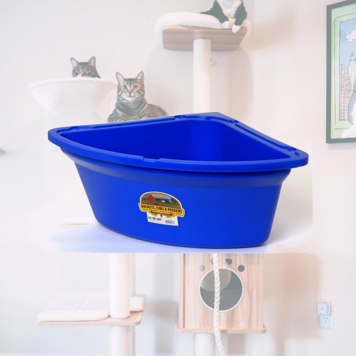Picture of Miller Manufacturing 405006008 PCF6 26 qt. Corner Feeder, Blue