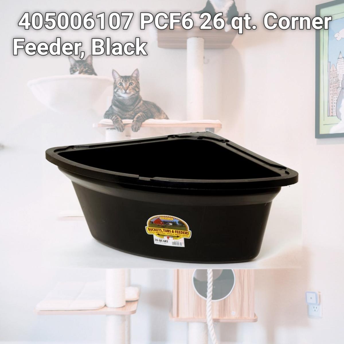 Picture of Miller Manufacturing 405006107 PCF6 26 qt. Corner Feeder, Black