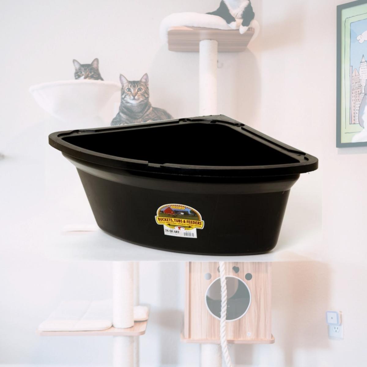 Picture of Miller Manufacturing 405006107 PCF6 26 qt. Corner Feeder, Black