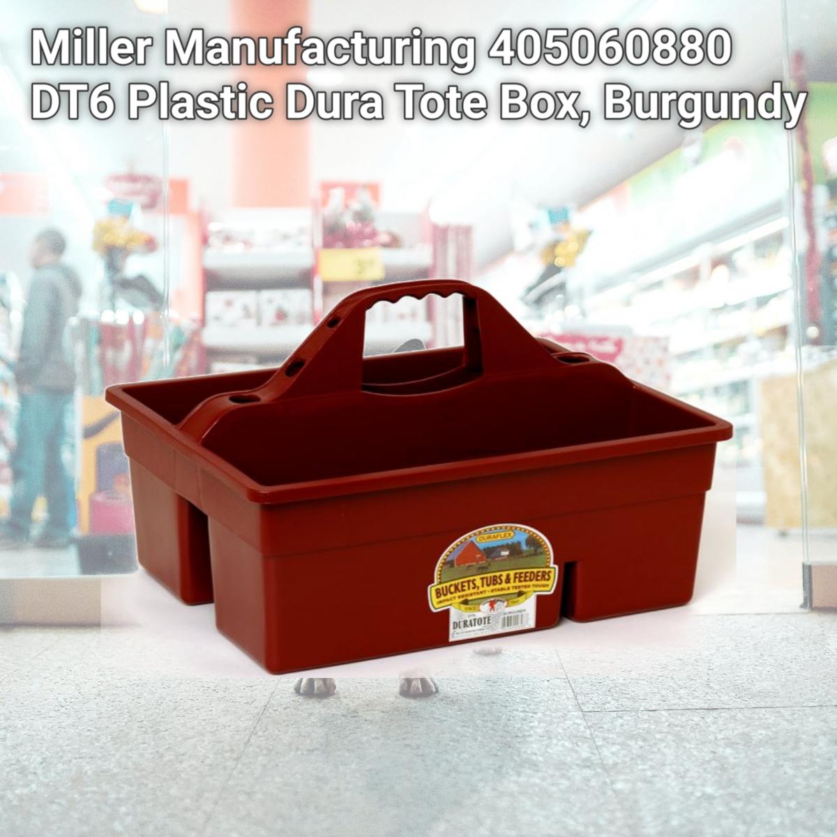 Picture of Miller Manufacturing 405060880 DT6 Plastic Dura Tote Box, Burgundy