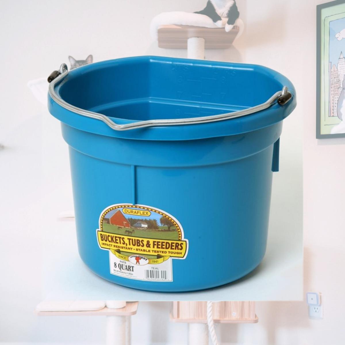 Picture of Miller Manufacturing 405007923 P8FB 8 qt. Bucket-Flat Back, Teal