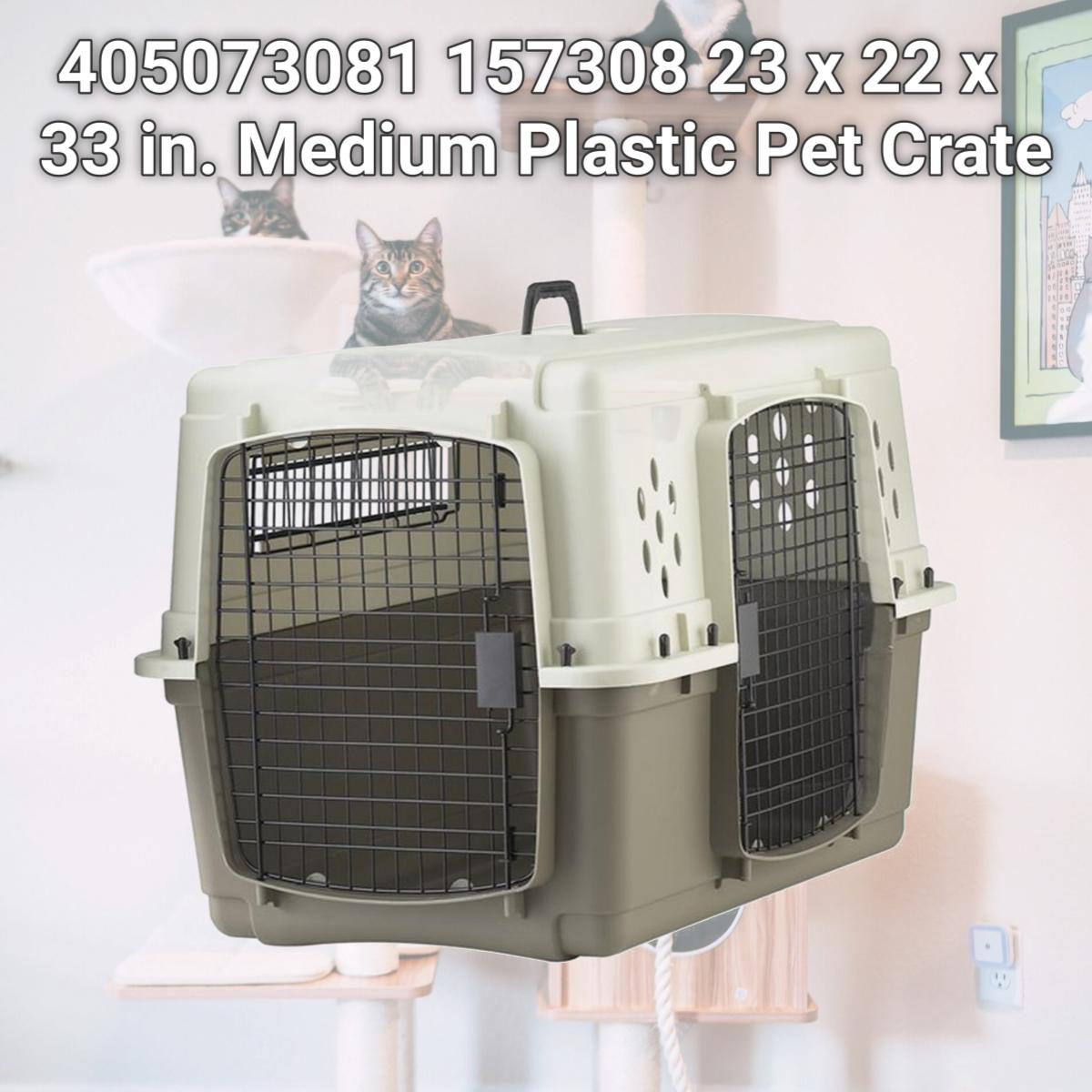 Picture of Miller Manufacturing 405073081 157308 23 x 22 x 33 in. Medium Plastic Pet Crate
