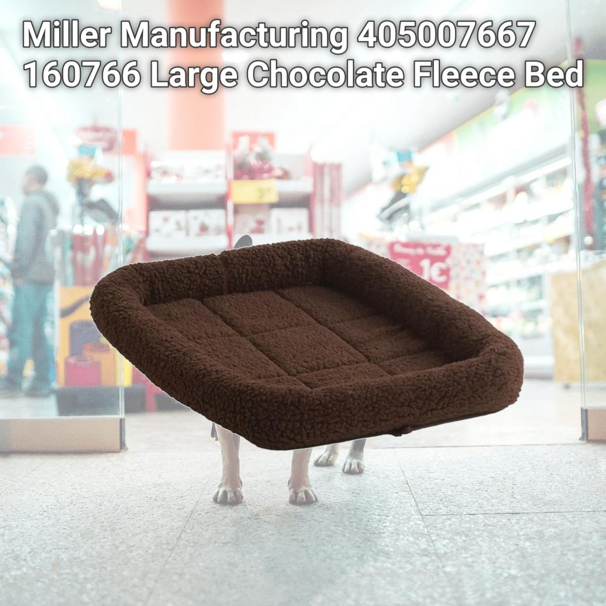 Picture of Miller Manufacturing 405007667 160766 Large Chocolate Fleece Bed