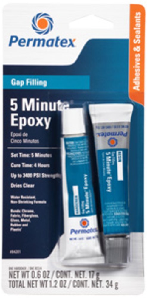 Permapoxy 5 Minute General Purpose Clear .6oz Tubes, carded