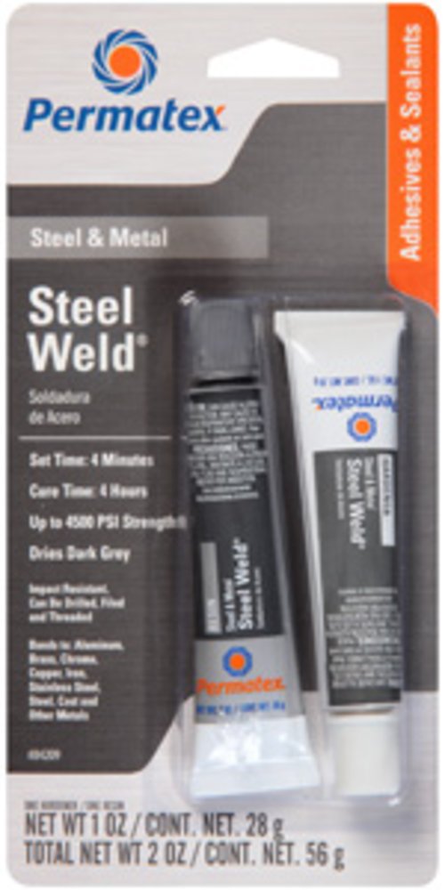 Permatex PermaPoxy 4 Minute Multi-Metal Epoxy Two 1 oz Tubes (84209)