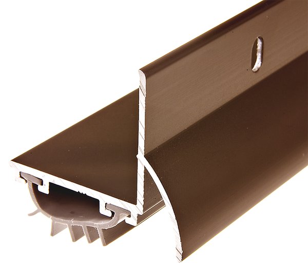 U36BRH 1.37 x 36 in. L Shape Drip Cap Door Bottom, Brown