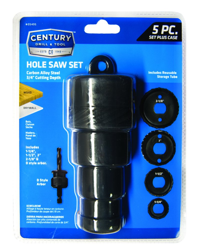 Picture of Century Drill & Tool 178349536 05495 Carbon Hole Saw Set - 5 Piece