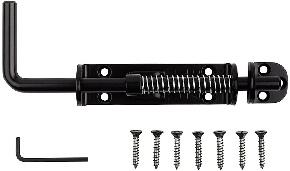 831102223 N109-214 V1142 Spring Load Sliding Head Bolt, Black