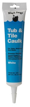 Picture of Black Swan Manufacturing 139207559 6 oz 01075 Silicone Tub & Tile Sealant - White