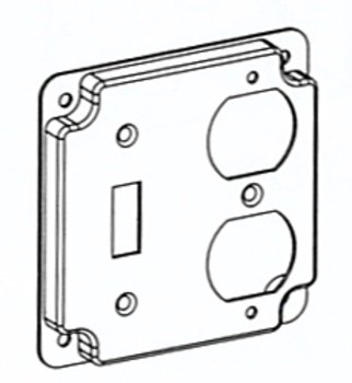 Picture of Orbit Industries 570200345 4 x 0.5 in. 4412 Raised 2-Gang Cover - Toggle & Duplex Receptacle