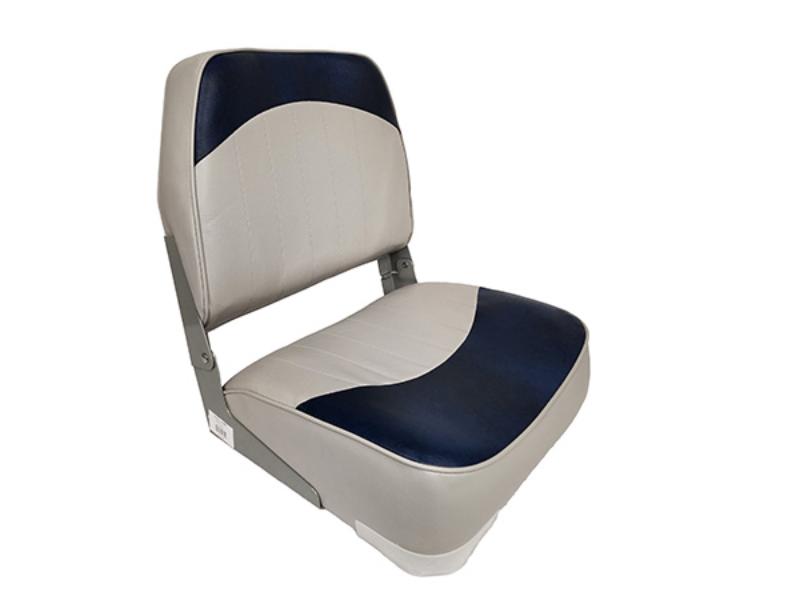 1001-ABD 19 in. Fold Down Low Back Boat Seat, Grey & Navy