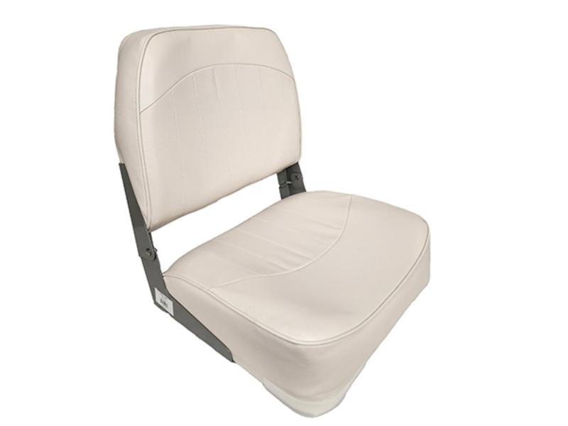 1001-AA 19 in. Fold Down Low Back Boat Seat, White