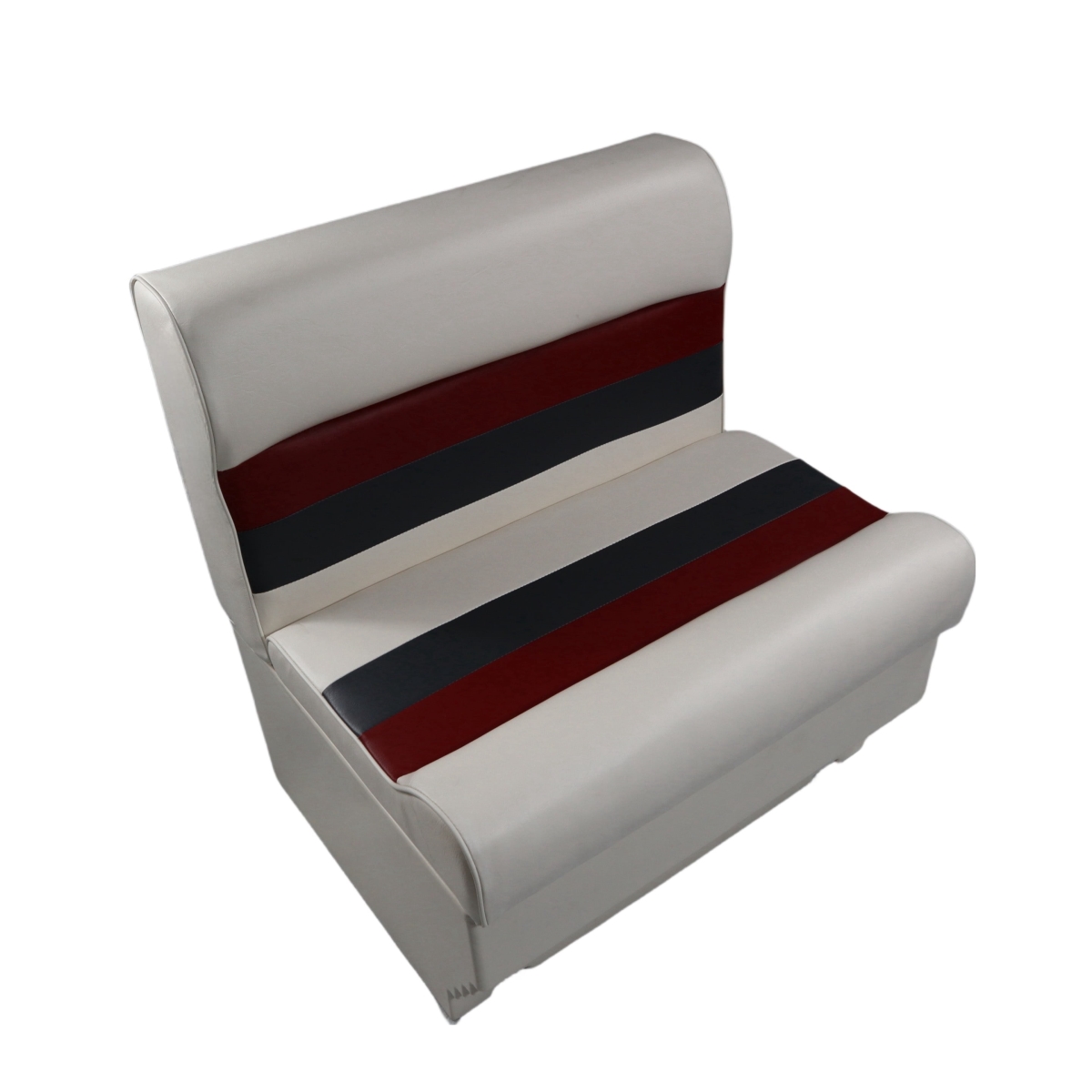 Picture of Horizon 3000-3009-AAEC 28 in. Premium Series Pontoon Bench Seat Cushion Set&#44; Base White&#44; Red & Charcoal
