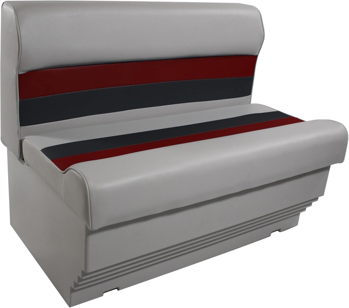 Picture of Horizon 3001-3010-ABEC 37 in. Premium Series Pontoon Bench Seat Cushion Set&#44; Base Gray&#44; Red & Charcoal