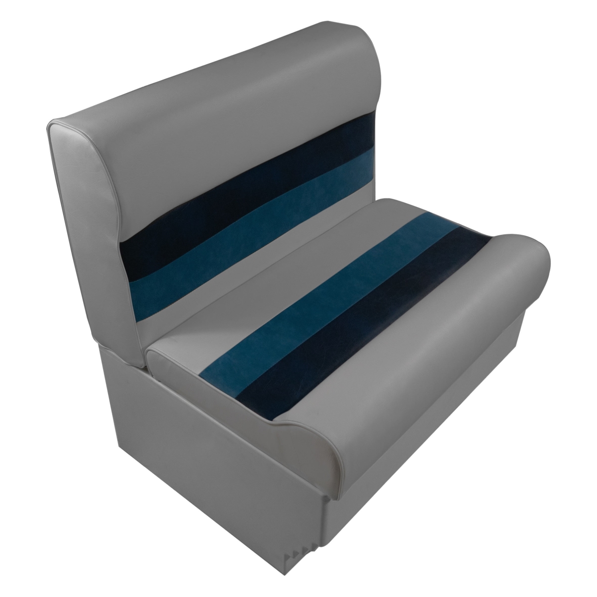 Picture of Horizon 3000-ABDK 28 in. Premium Series Pontoon Bench Seat Cushion Set&#44; Gray&#44; Navy & Blue