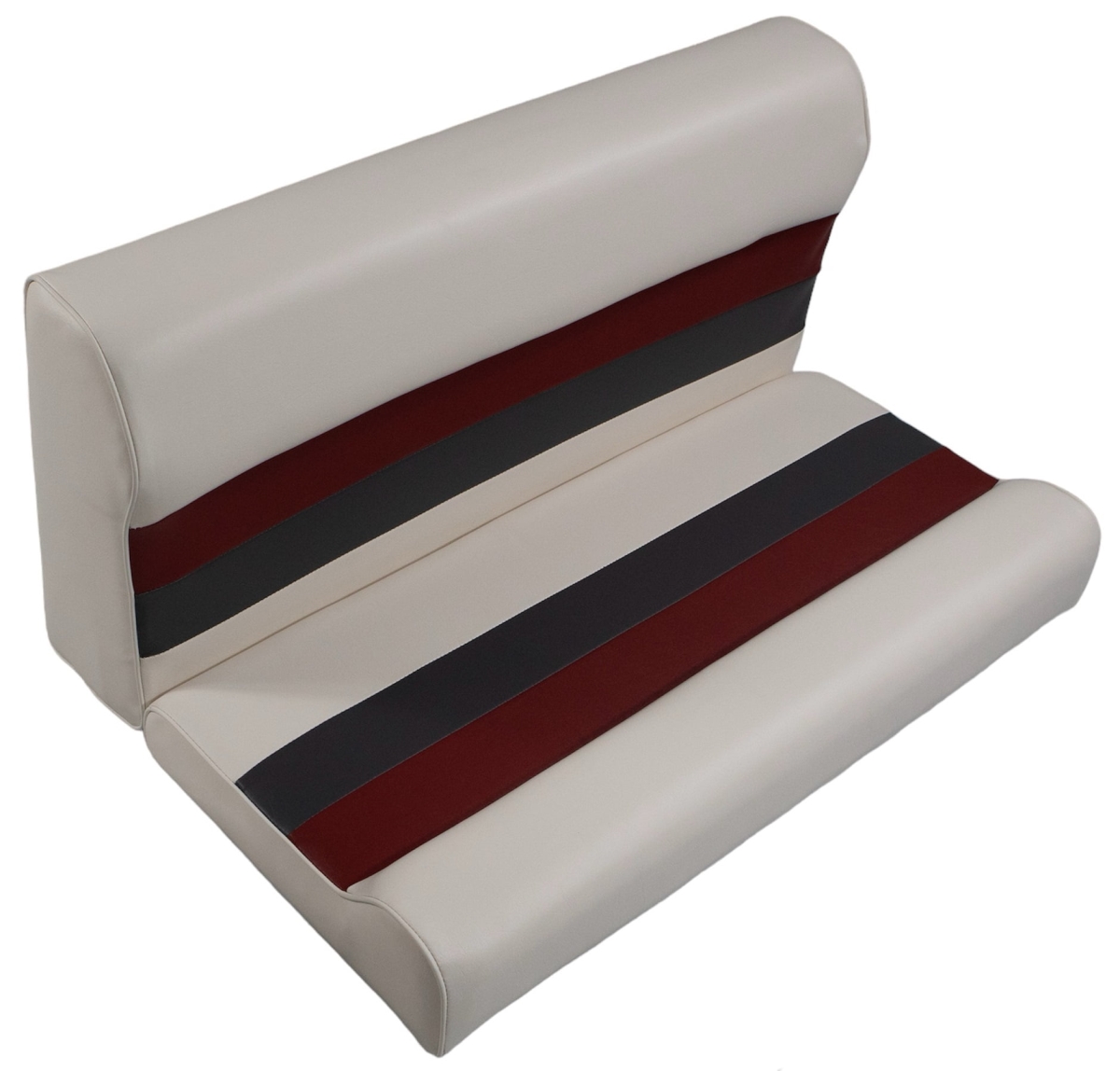 Picture of Horizon 3001-AAEC 37 in. Premium Series Pontoon Bench Seat Cushion Set&#44; White&#44; Red & Charcoal