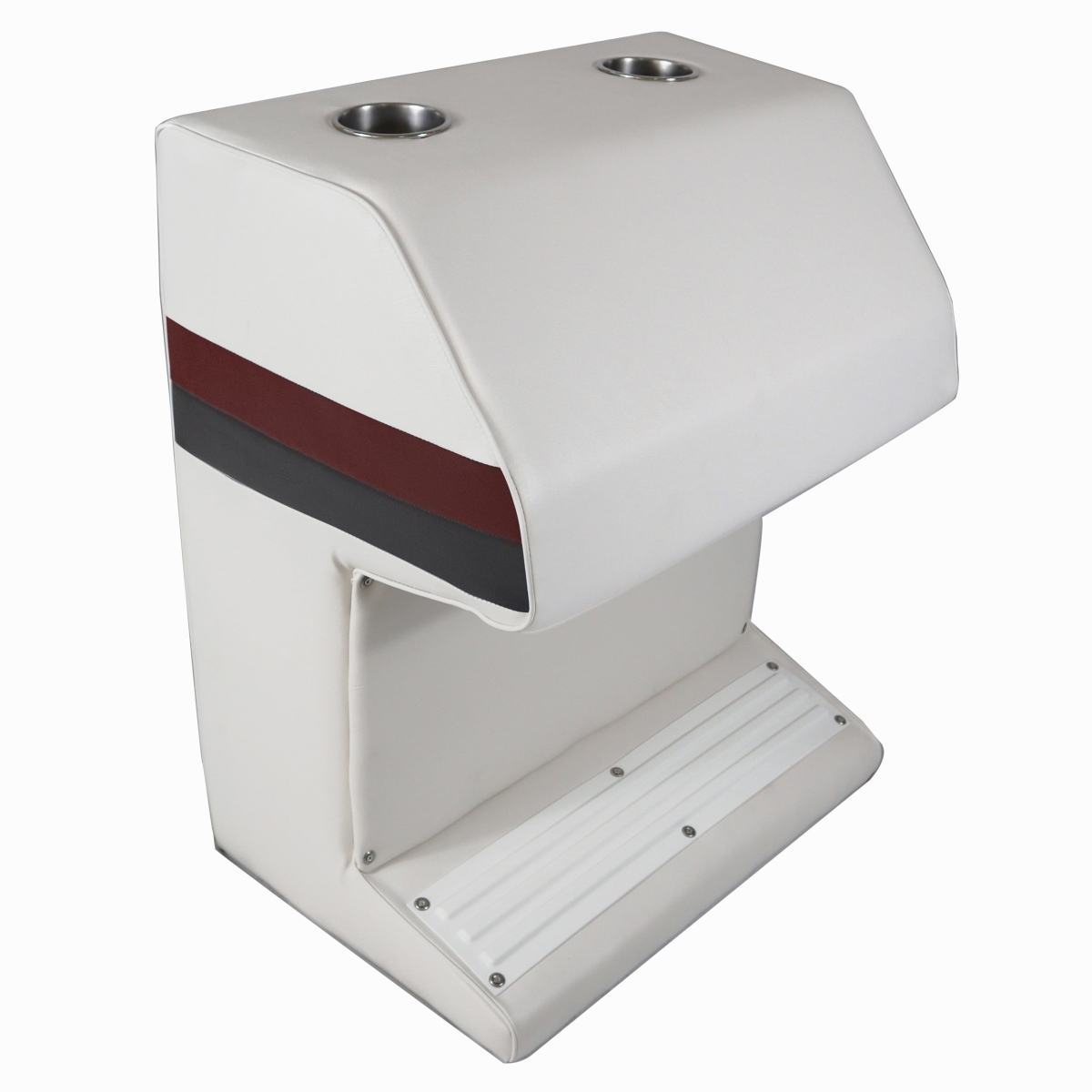 Picture of Horizon 3005-AAEC 26.5 in. Premium Series Pontoon Captain Steering&#44; White&#44; Red & Charcoal