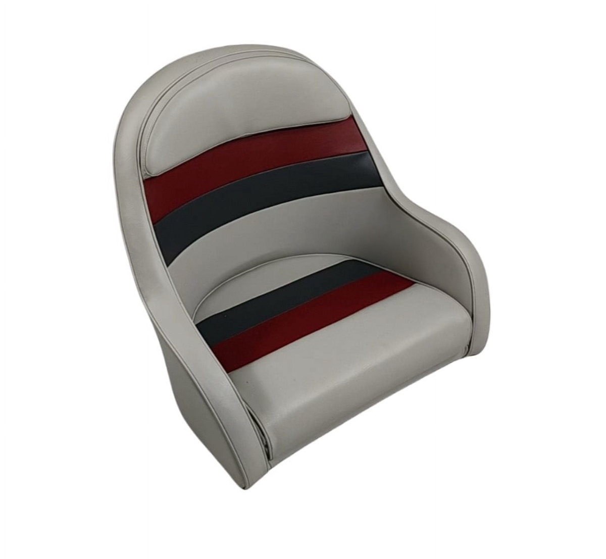 Picture of Horizon 3006-ABEC 26 in. Premium Series Pontoon Bucket Style Captain Chair&#44; Gray&#44; Red & Charcoal